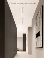 Cilindrična nadgradna svetiljka, 6W, BELA LUX0171