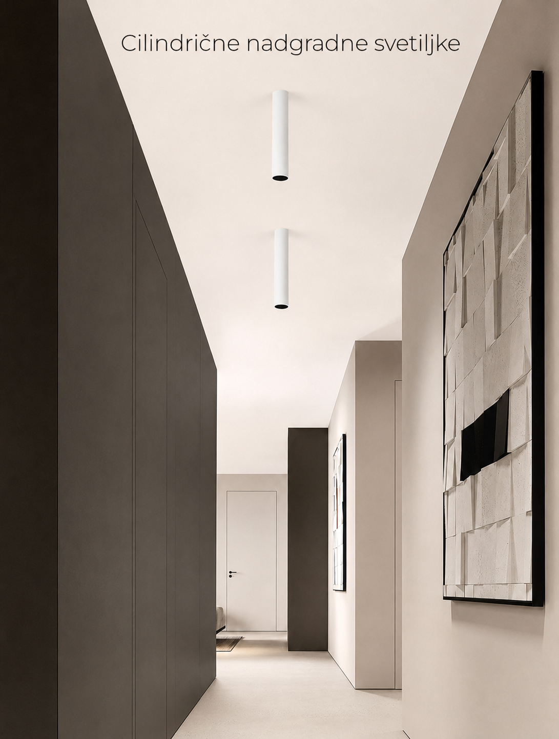Cilindrična nadgradna svetiljka, 6W, BELA LUX0171