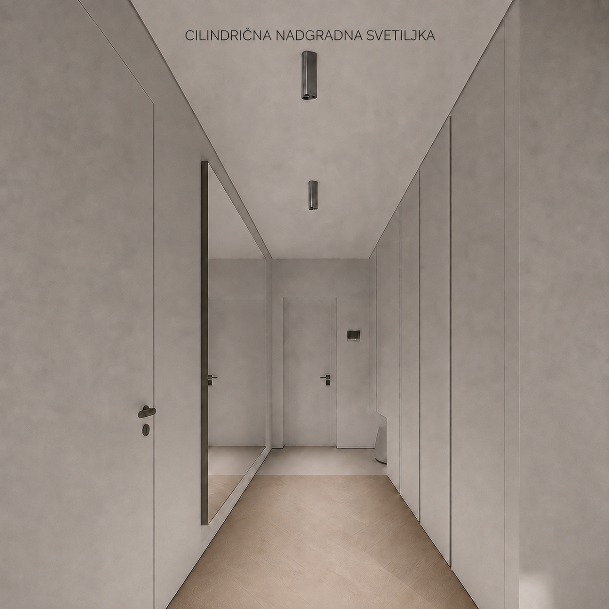 Cilindrična nadgradna svetiljka, 6W, CRNI NIKL LUX0169
