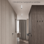 Cilindrična nadgradna svetiljka, 6W, BELA LUX0166