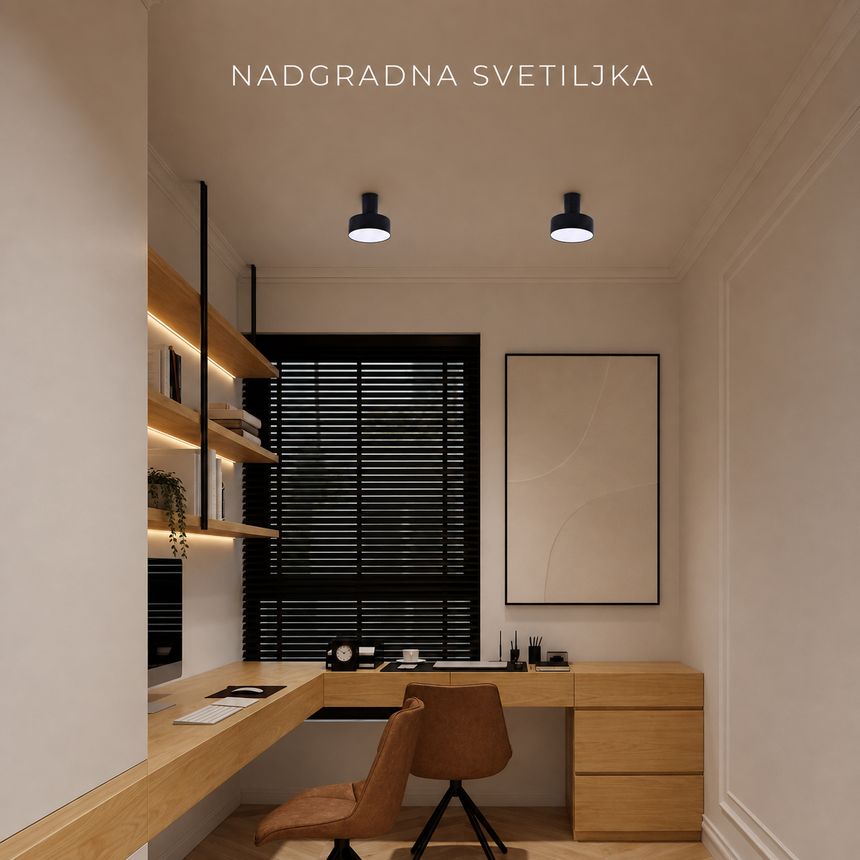 Solvo nadgradna svetiljka, 10W, CRNA LUX0160