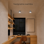 Solvo nadgradna svetiljka, 10W, BRUŠENI NIKL LUX0163