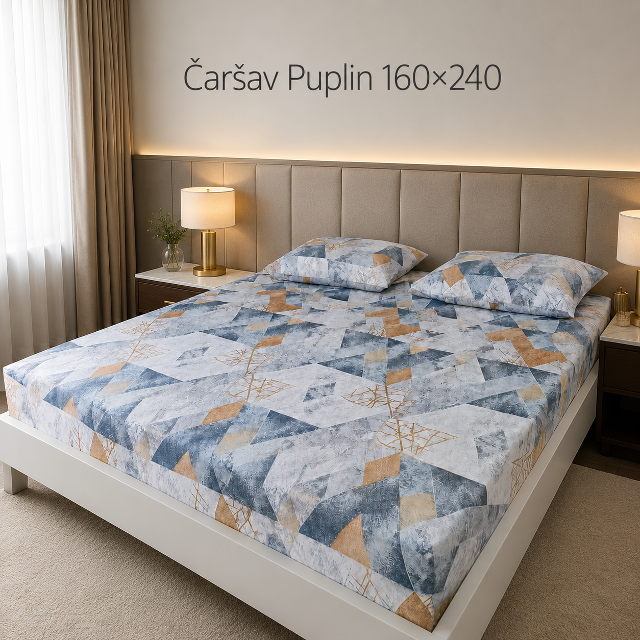 Čaršav Puplin 160x240cm D3