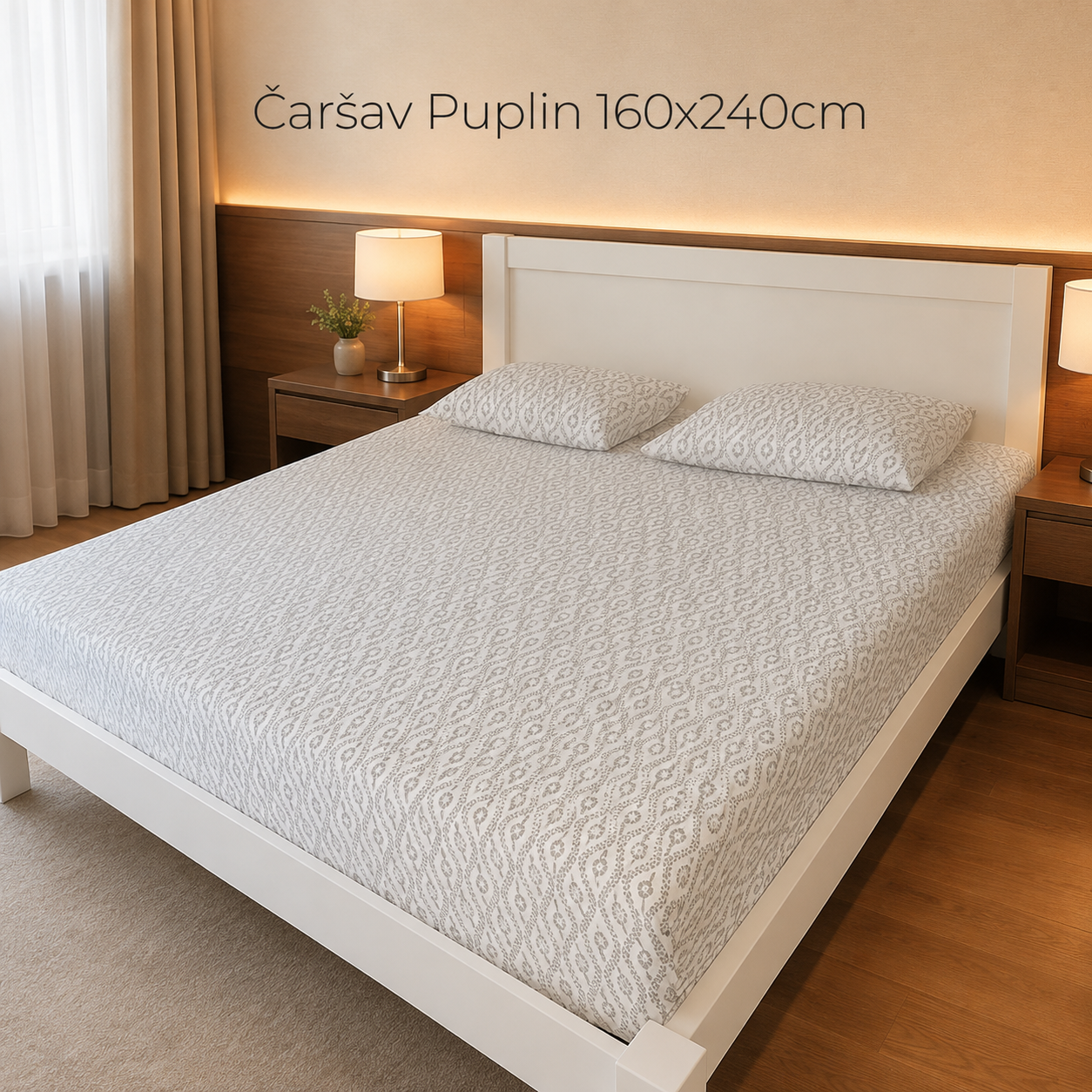 Čaršav Puplin 160x240cm D6