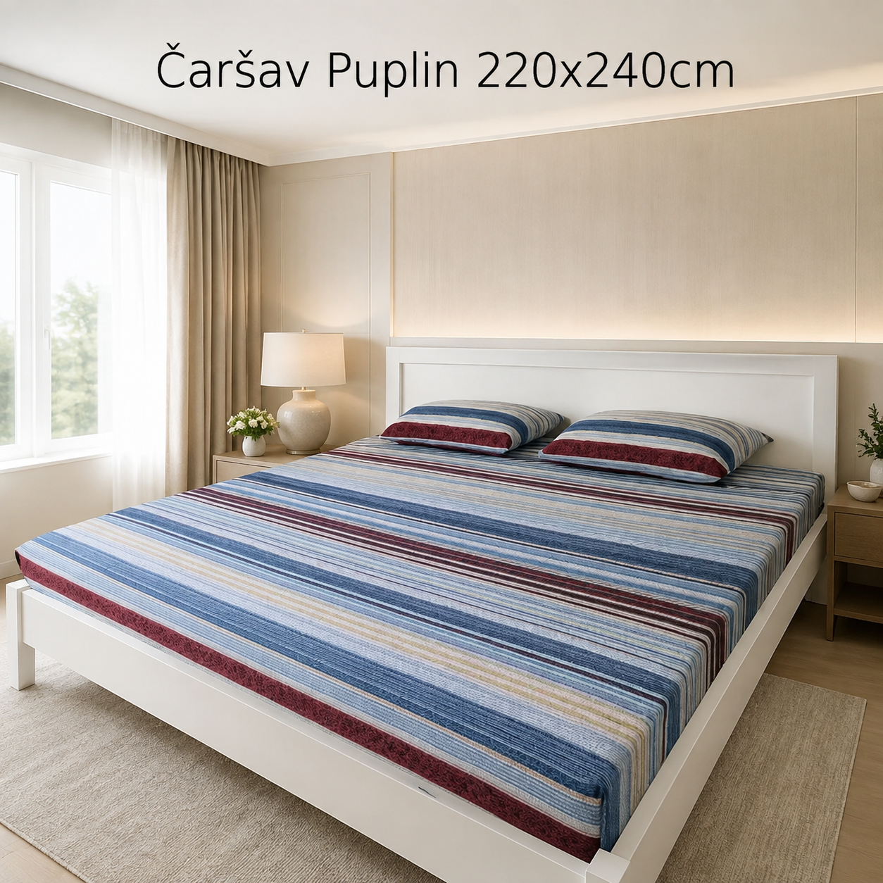 Čaršav Puplin 220x240cm D2