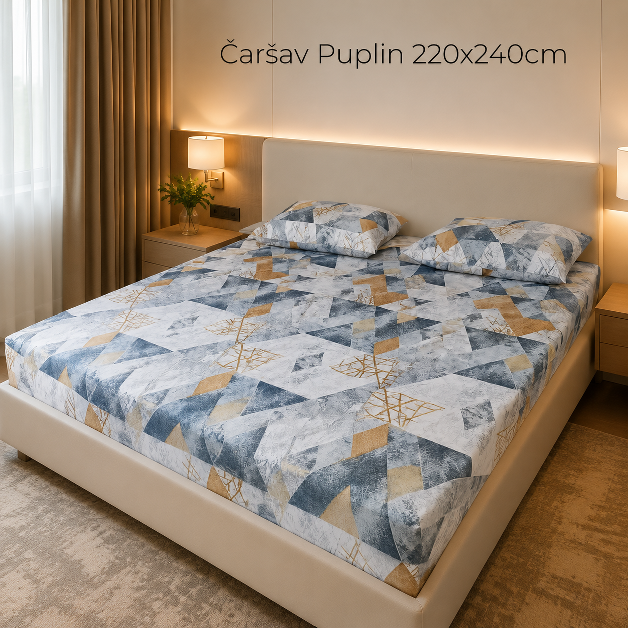 Čaršav Puplin 220x240cm D3