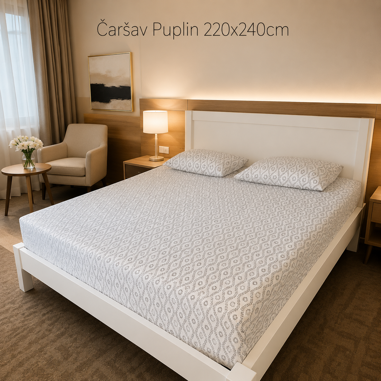 Čaršav Puplin 220x240cm D6