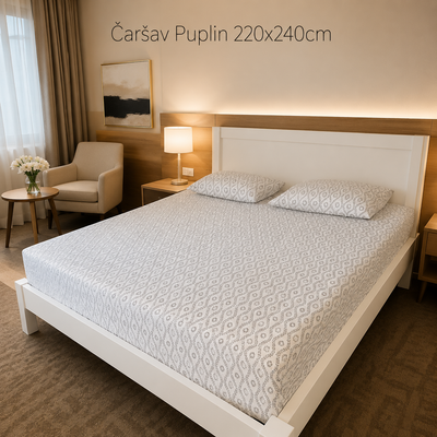 Čaršav Puplin 220x240cm D6