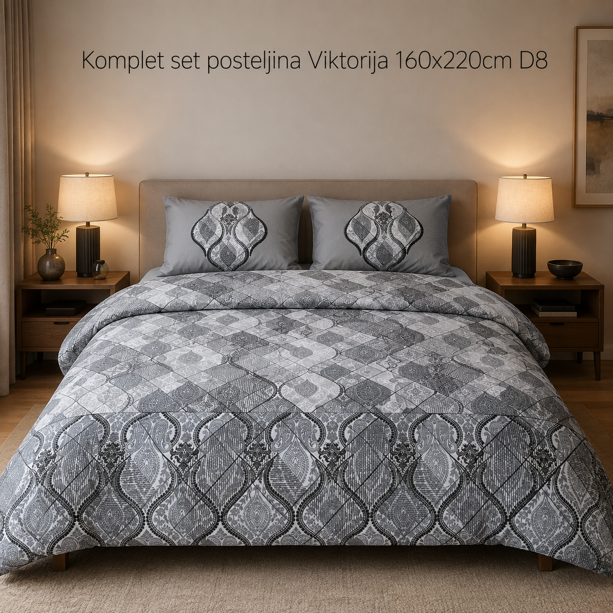 Komplet set posteljina Viktorija 160x220cm D8