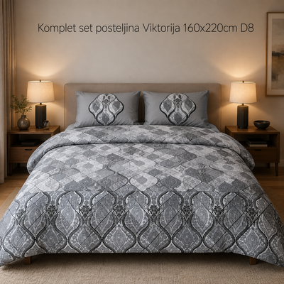 Komplet set posteljina Viktorija 160x220cm D8