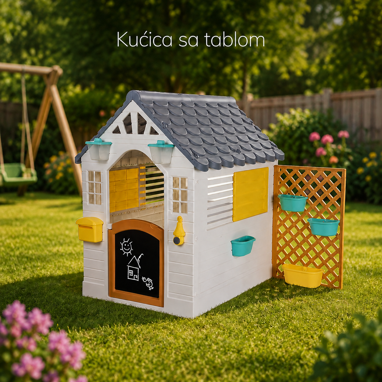 Kućica sa tablom i baštenskim setom 3310