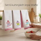 Set 6 kuhinjskih krpa Wafle