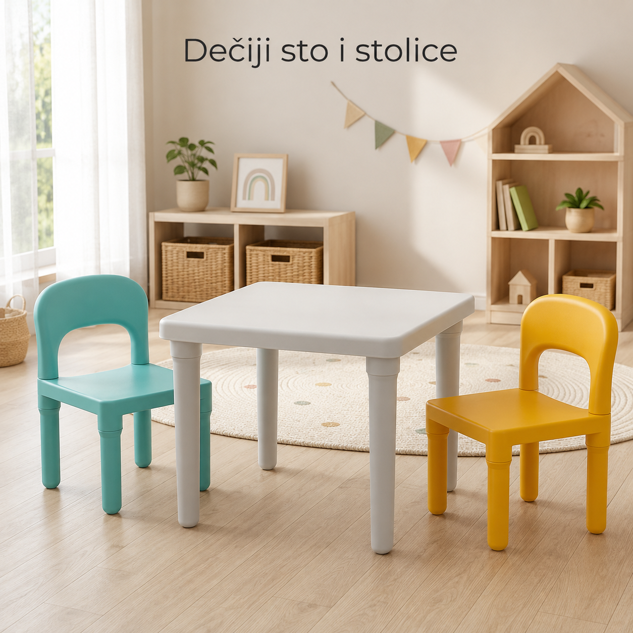Dečiji sto i 2 stolice 02628