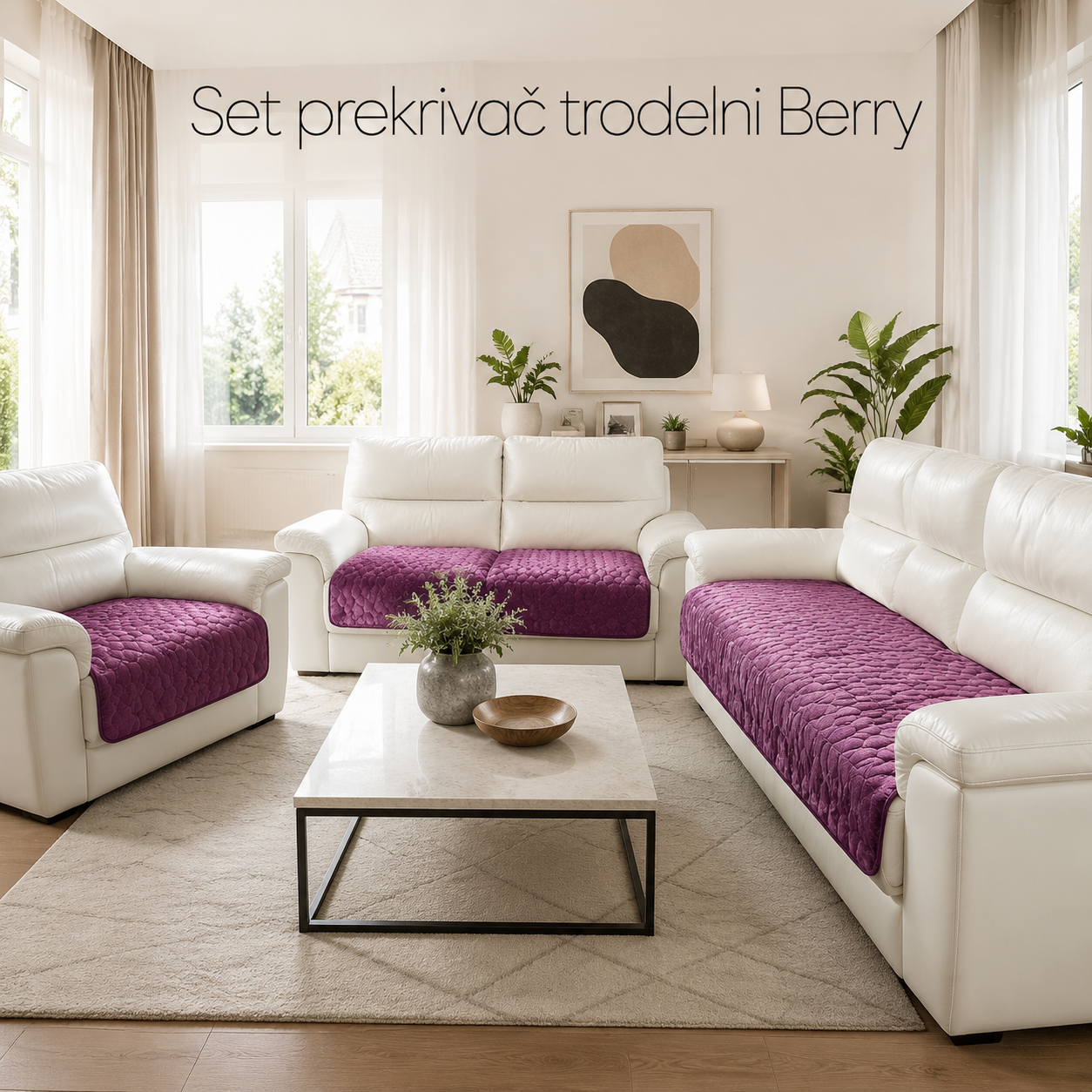 Set prekrivač trodelni Berry