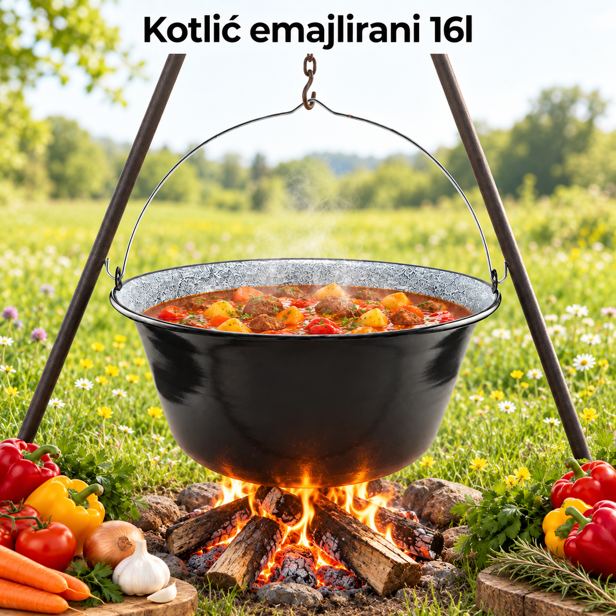 Kotlić emajlirani 16l