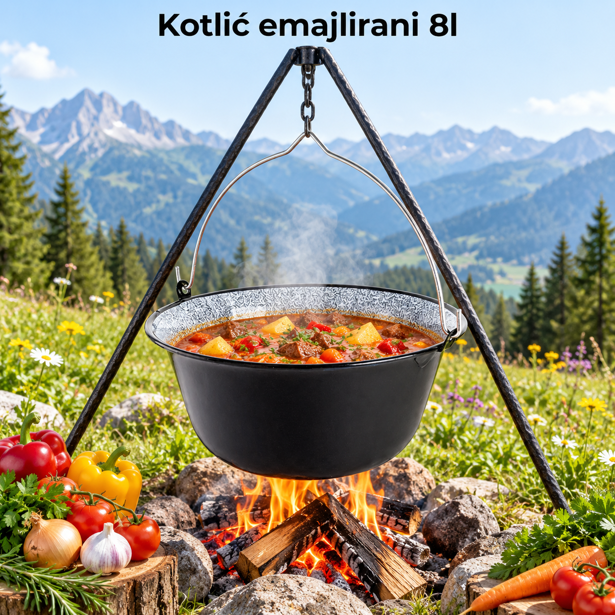 Kotlić emajlirani 8l