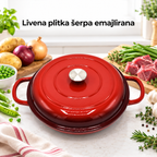 Livena plitka šerpa emajlirana