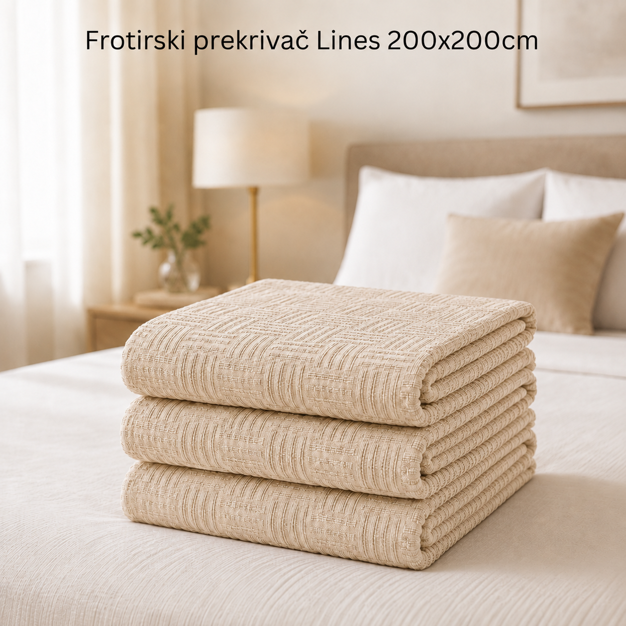 Frotirski prekrivač Lines 200x200cm