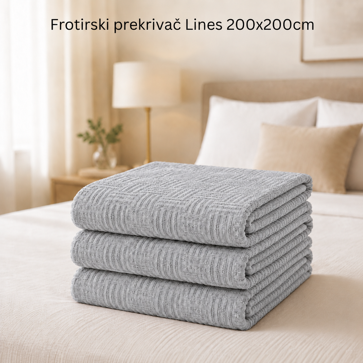 Frotirski prekrivač Lines 200x200cm