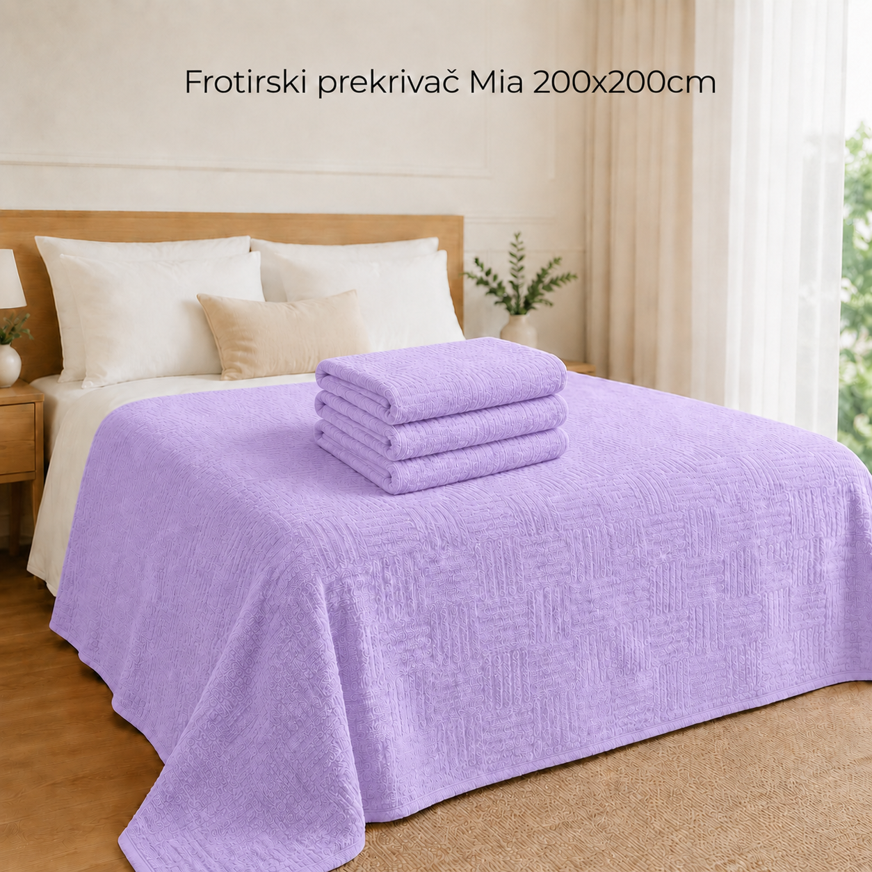 Frotirski prekrivač Mia 200x200cm