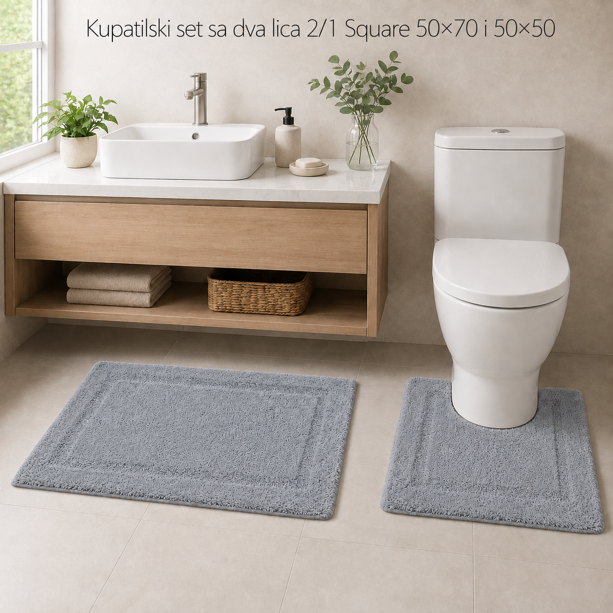 Kupatilski set sa dva lica 2/1 Square 50×70 i 50×50