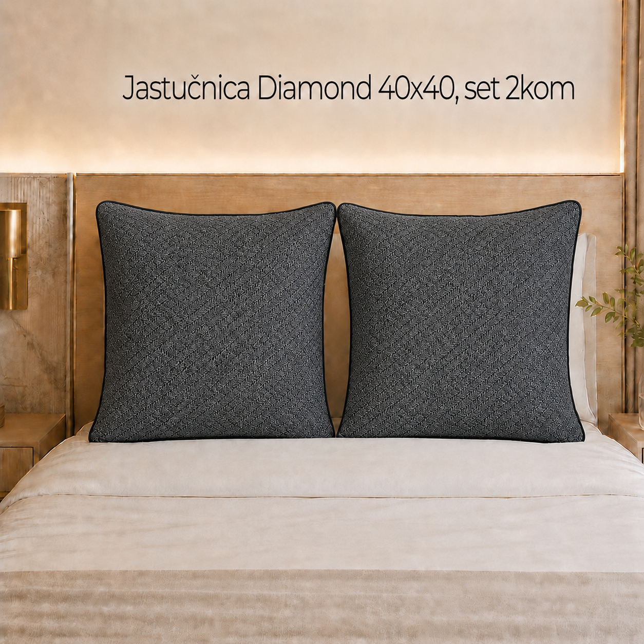 Jastučnica Diamond 40×40, set 2kom