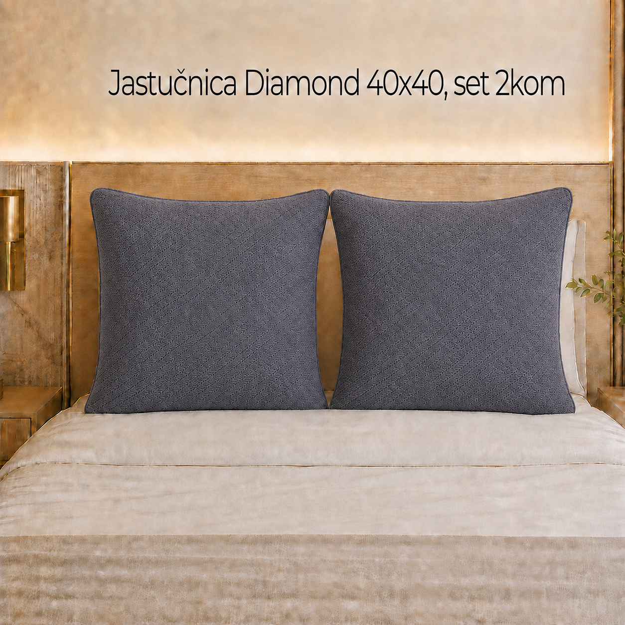 Jastučnica Diamond 40×40, set 2kom