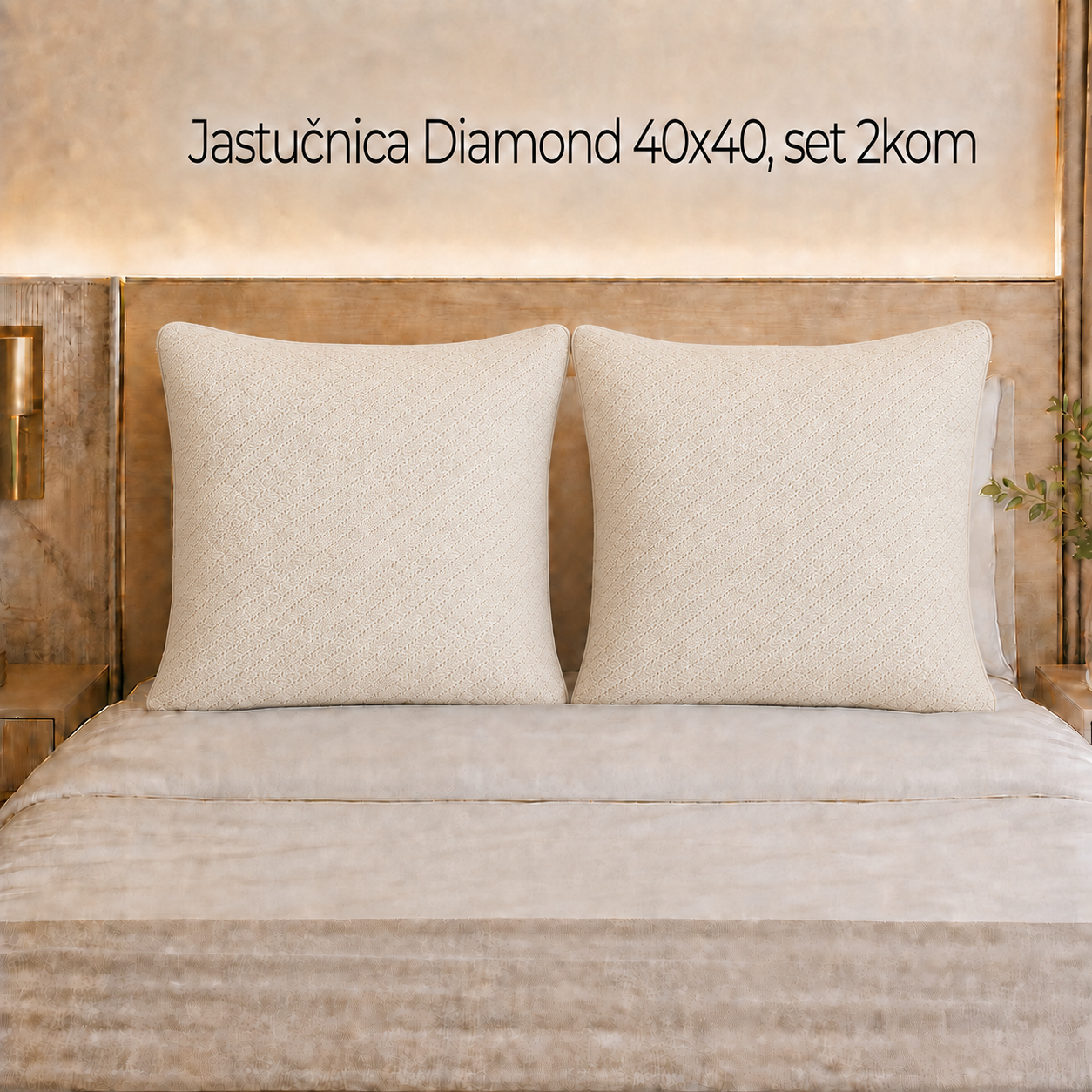 Jastučnica Diamond 40×40, set 2kom