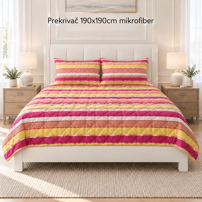 Prekrivač 190x190cm mikrofiber
