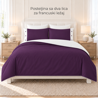 Posteljina sa dva lica za francuski ležaj