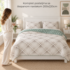 Komplet posteljina sa štepanom navlakom 200x220cm