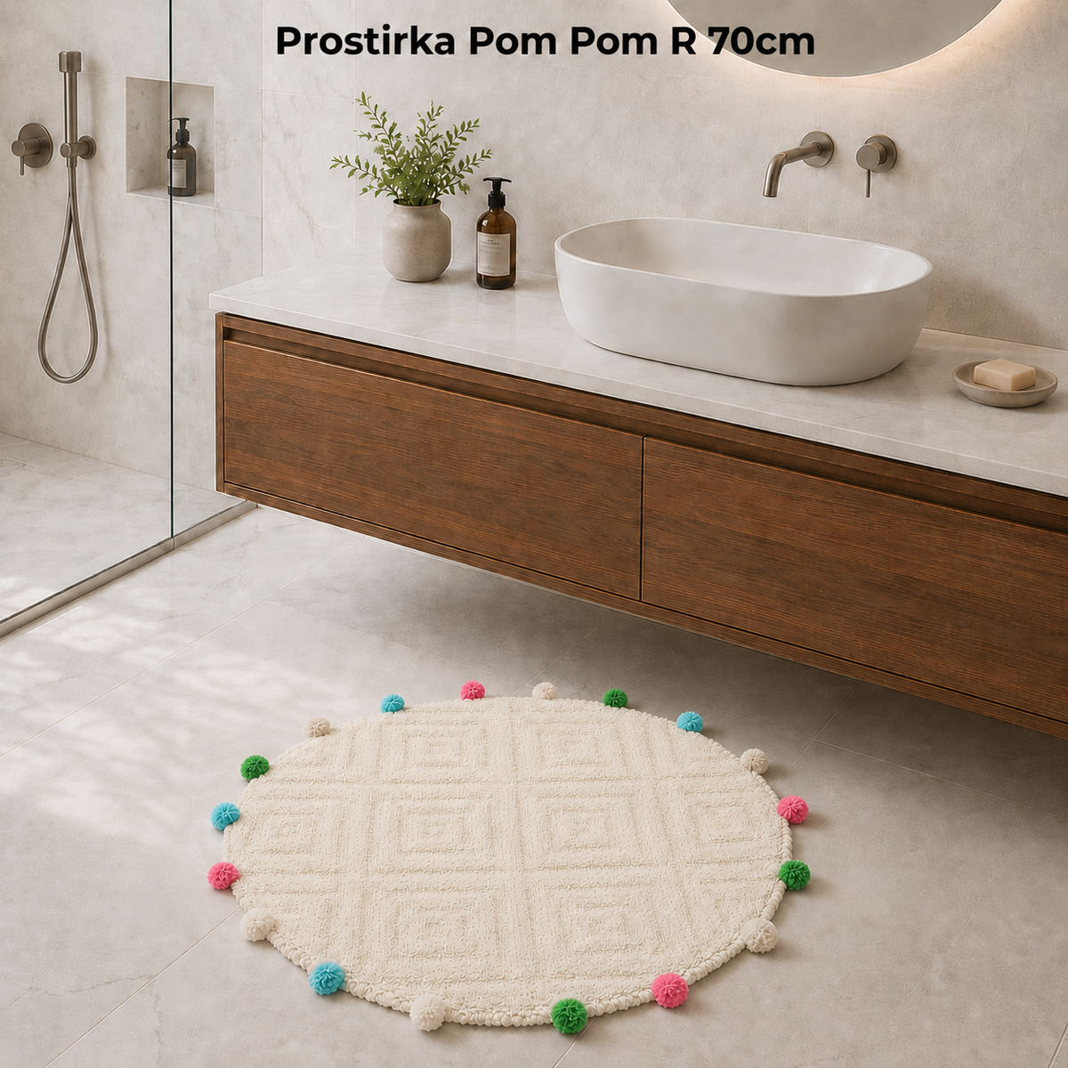 Prostirka Pom Pom R 70cm