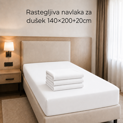 Rastegljiva navlaka za dušek 140×200+20cm