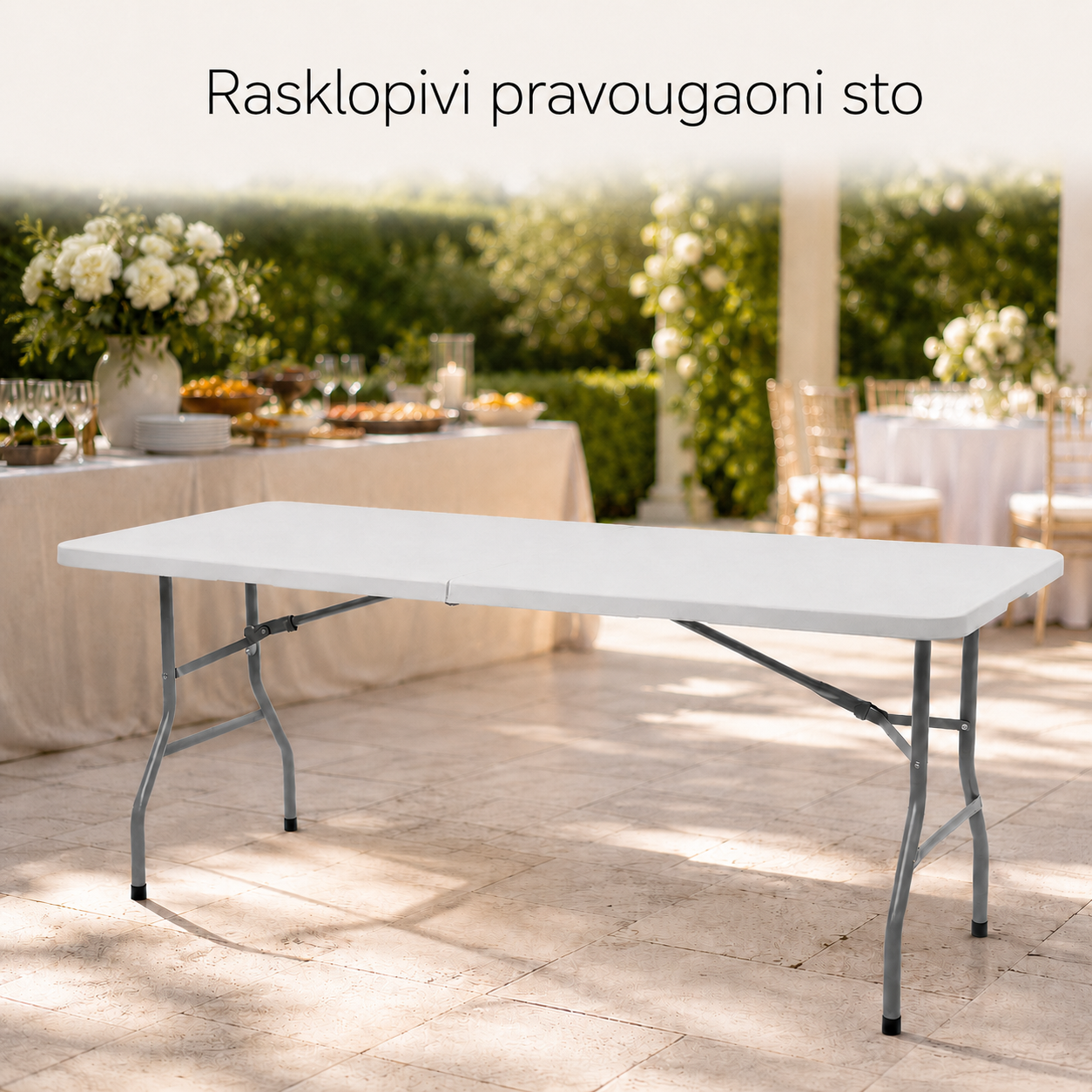 Pravougaoni sto 180x74, preklop
