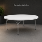Banket sto Ø150 plasticni, krug iscela