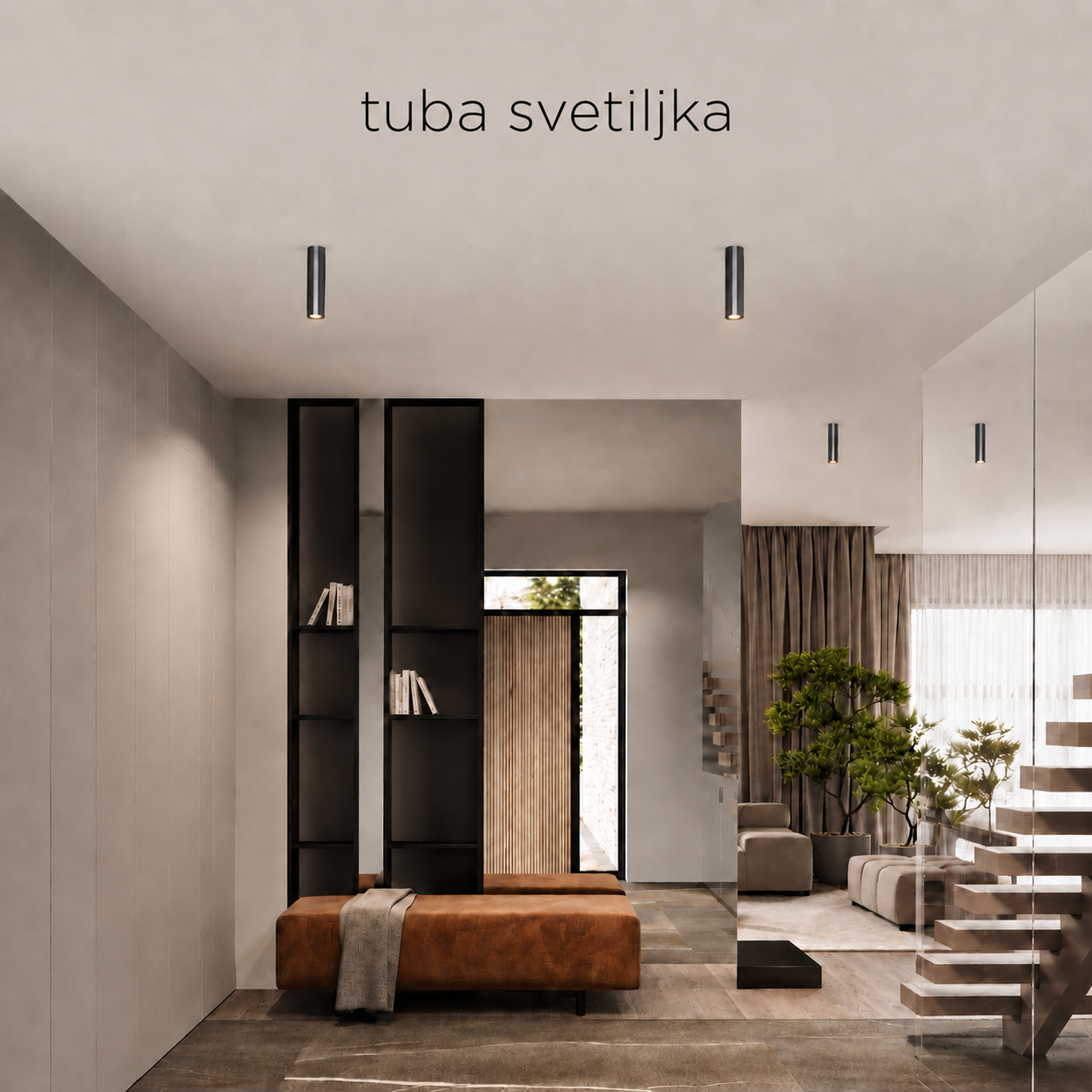 Solvo svetiljka tuba, 10W, CRNI NIKL LUX0197