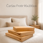 Čaršav Frotir 90x200cm Kajsija, Krem, Oker, Zeleni