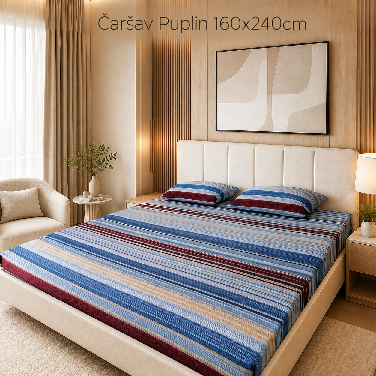 Čaršav Puplin 160x240cm D2