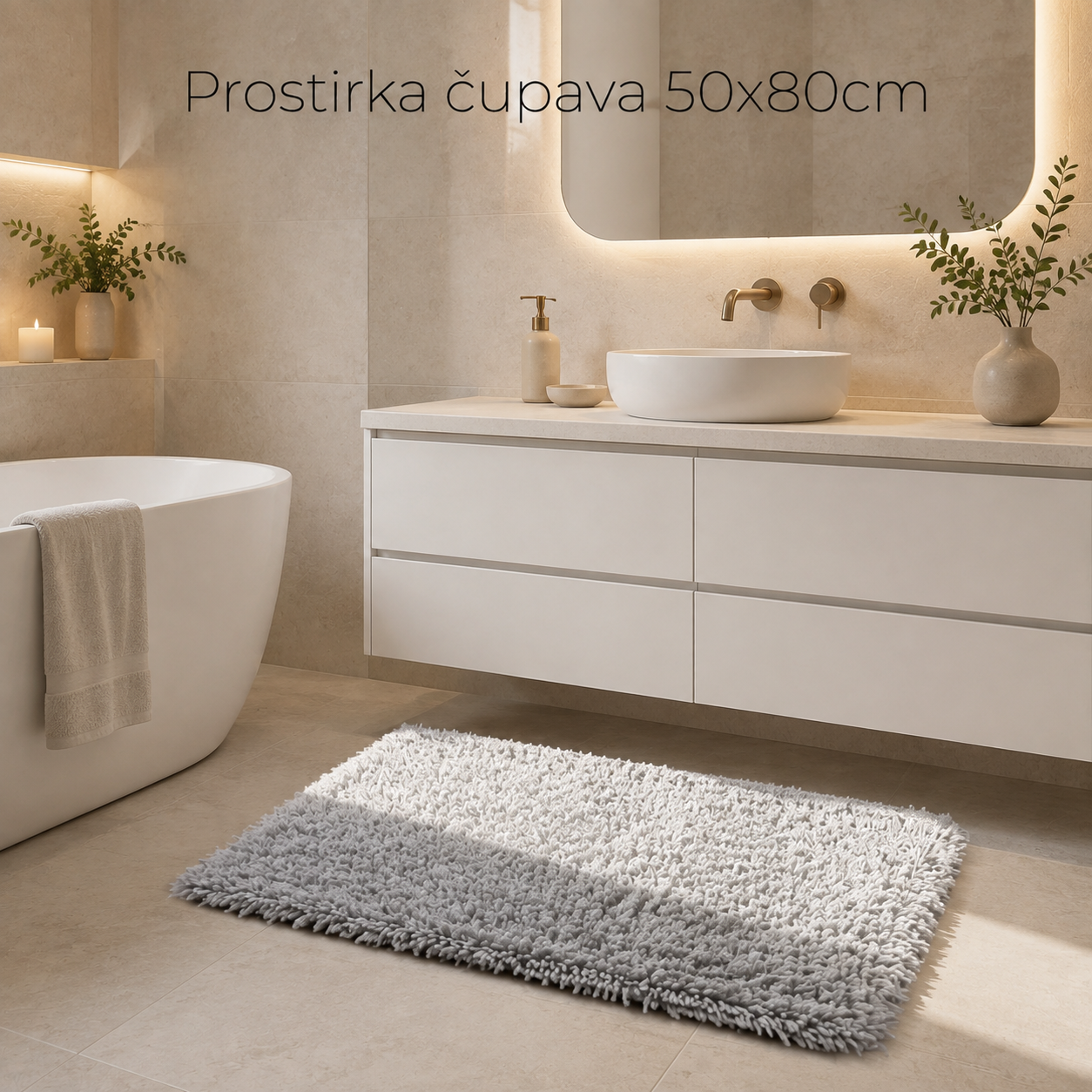 Prostirka čupava 50x80cm A3