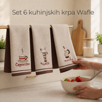 Set 6 kuhinjskih krpa Wafle