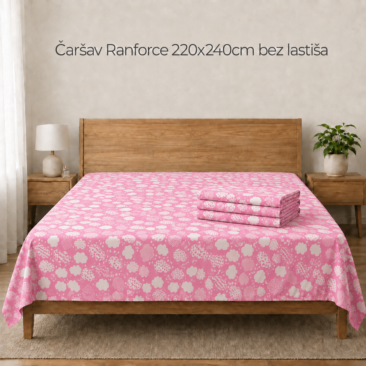 Čaršav Ranforce 220x240cm bez lastiša