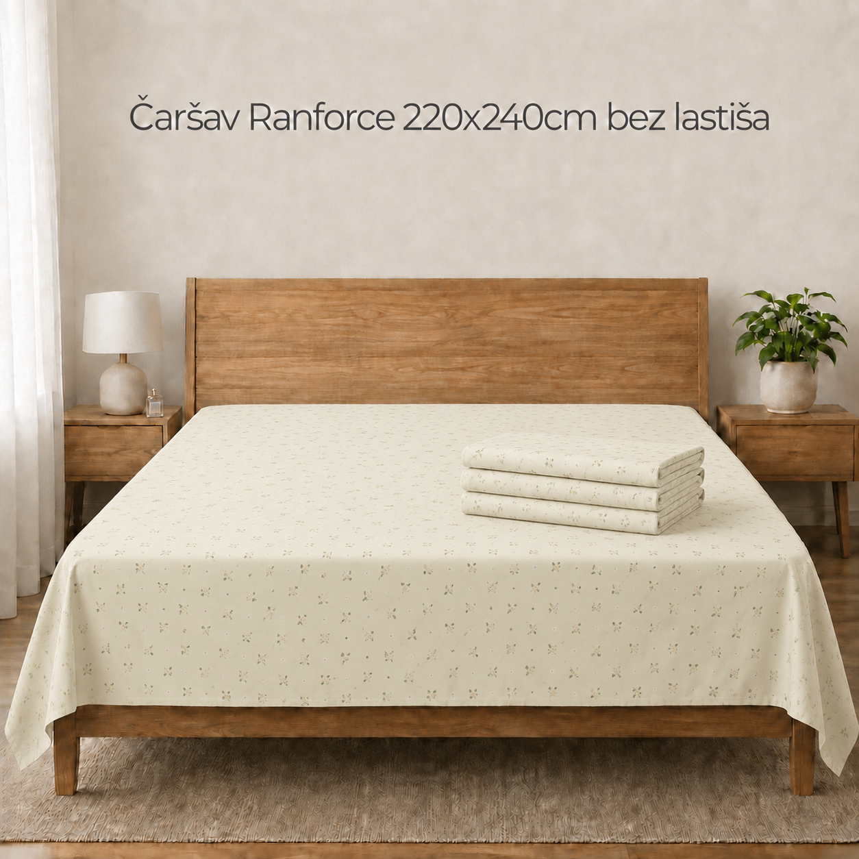 Čaršav Ranforce 220x240cm bez lastiša