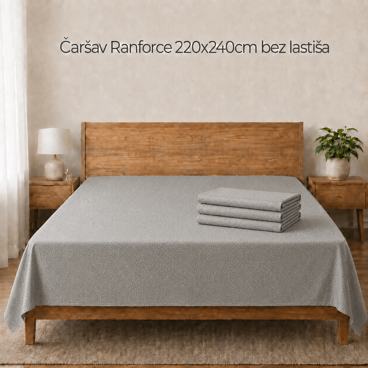 Čaršav Ranforce 220x240cm bez lastiša