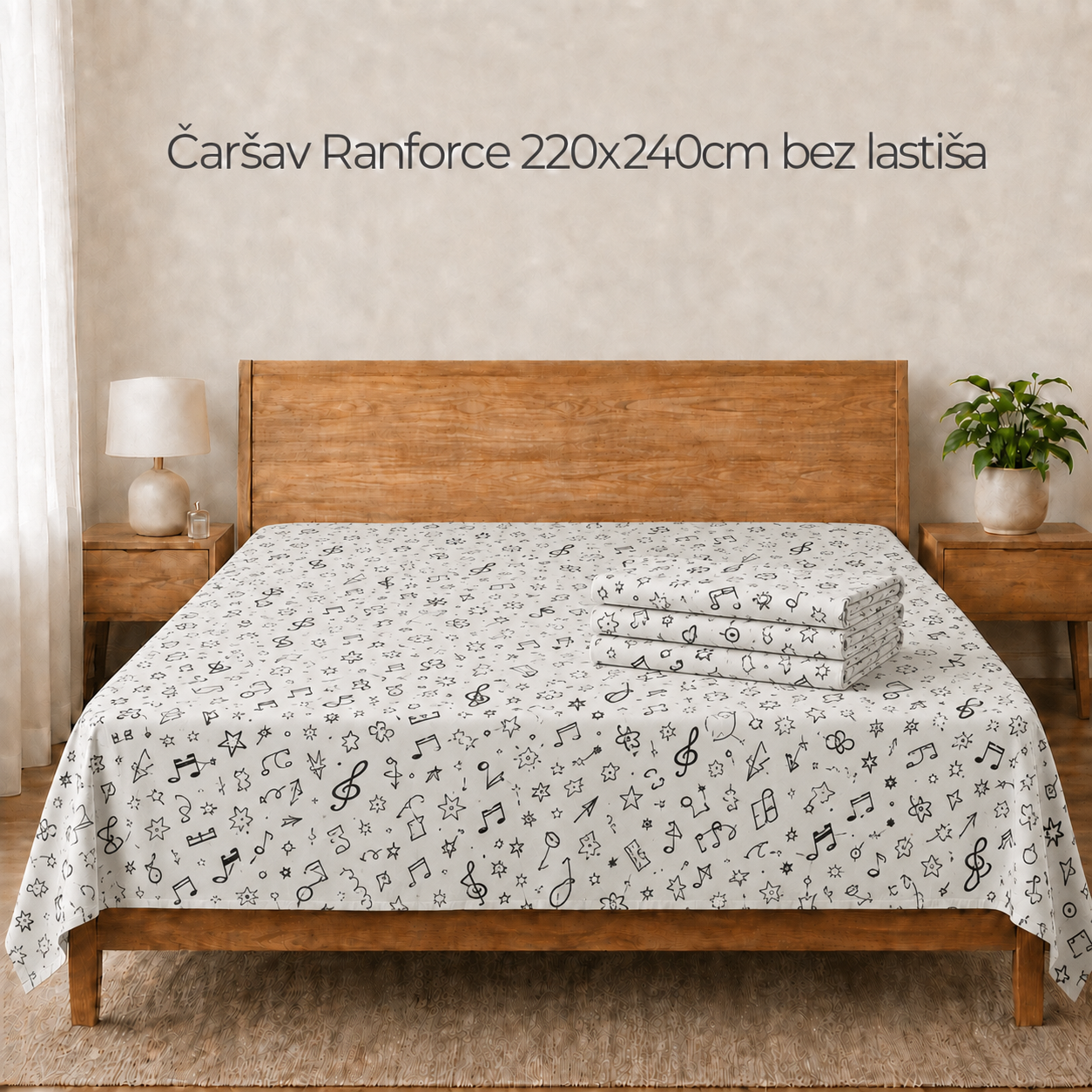 Čaršav Ranforce 220x240cm bez lastiša