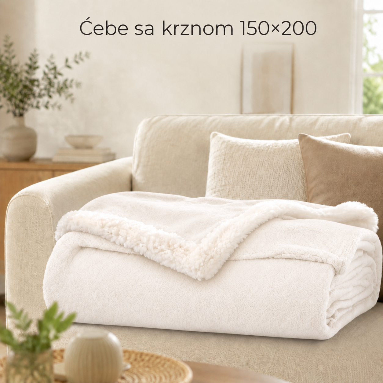 Ćebe sa krznom 150×200