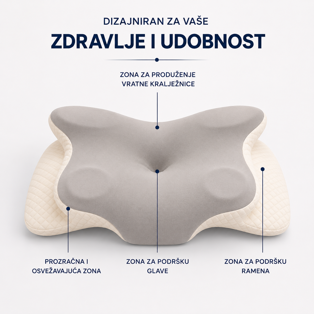 Orthopedic memory foam pillow