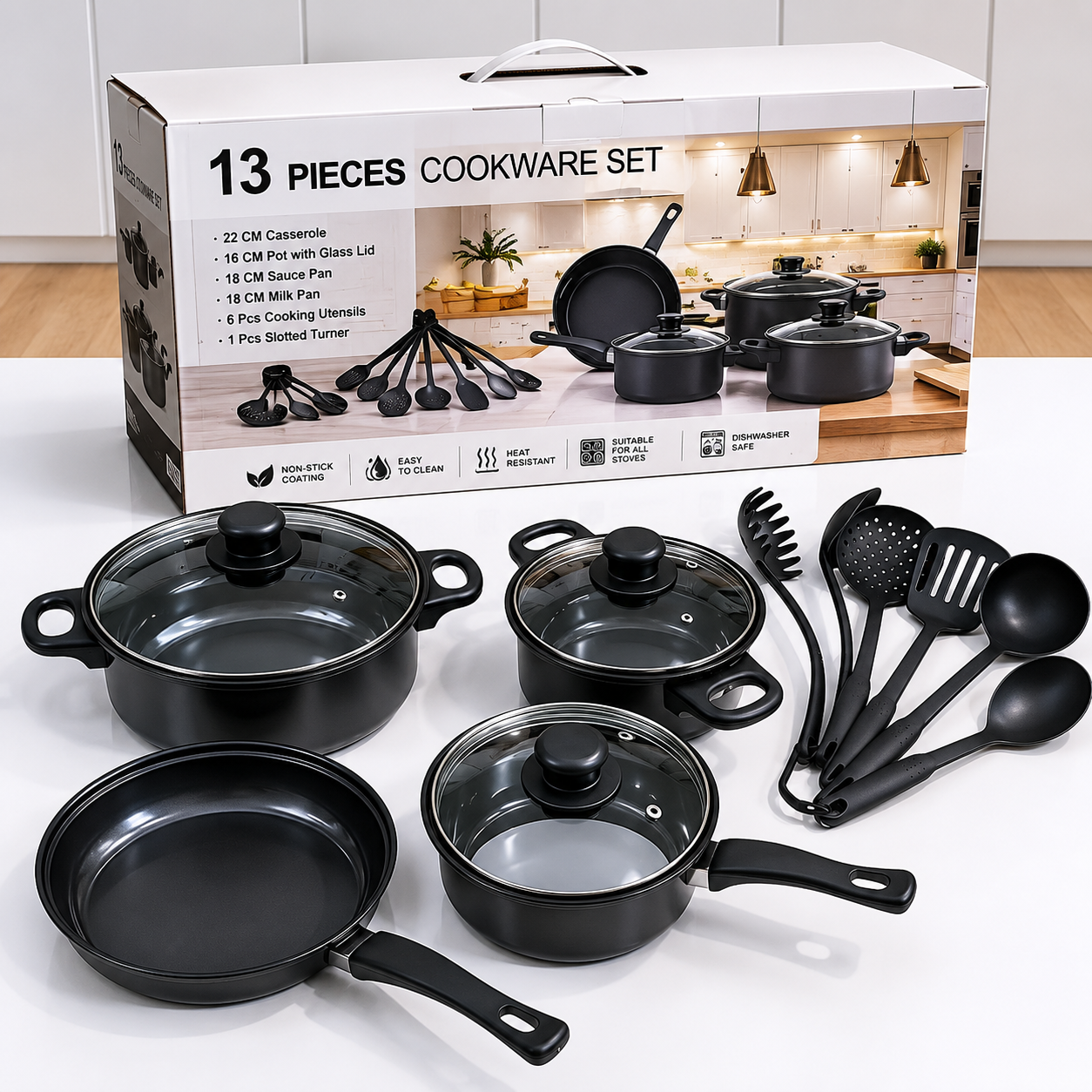 Kuhinjski set šerpi - Komplet 13 delova