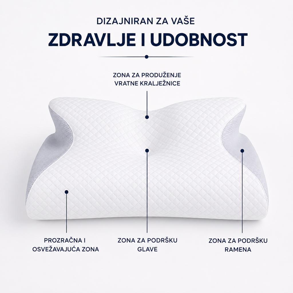 Orthopedic memory foam pillow