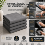 Premium Mikrofiber Krpe – Set od 4 Komada