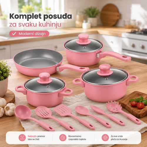 Kuhinjski set šerpi - Komplet 13 delova